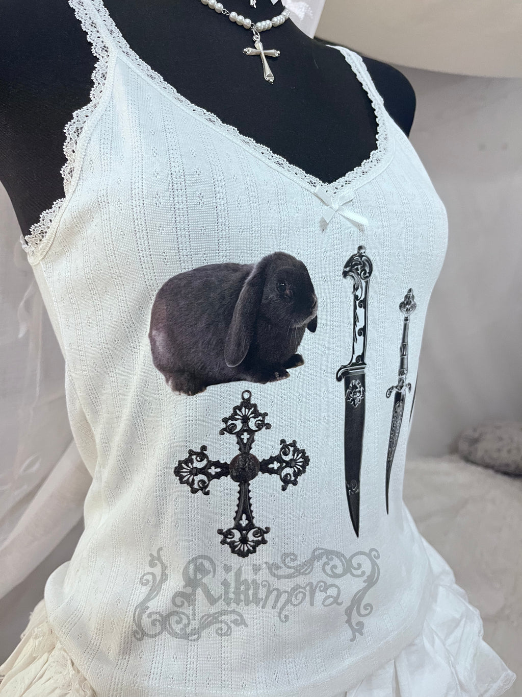 Velvet bunny & daggers - reworked top ₊ ⊹ ₍ᐢᐢ₎