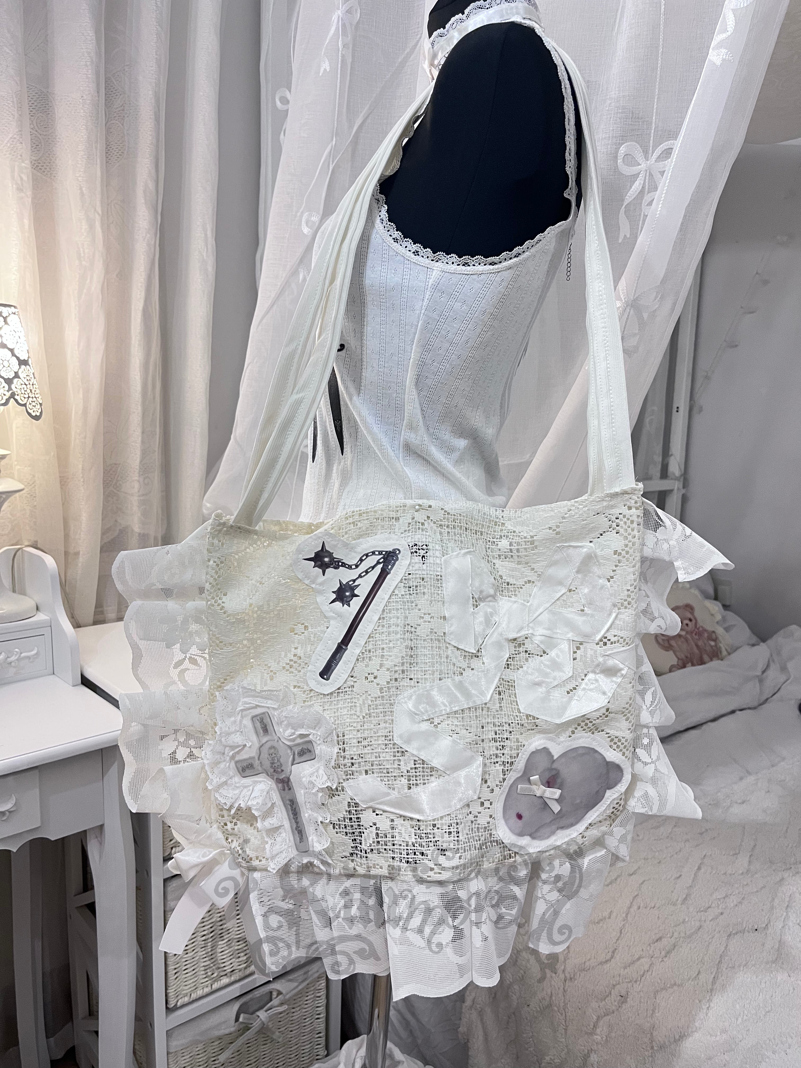 Frilly bunny - handmade bag ₍ᐢᐢ₎⊹ ࣪ ˖