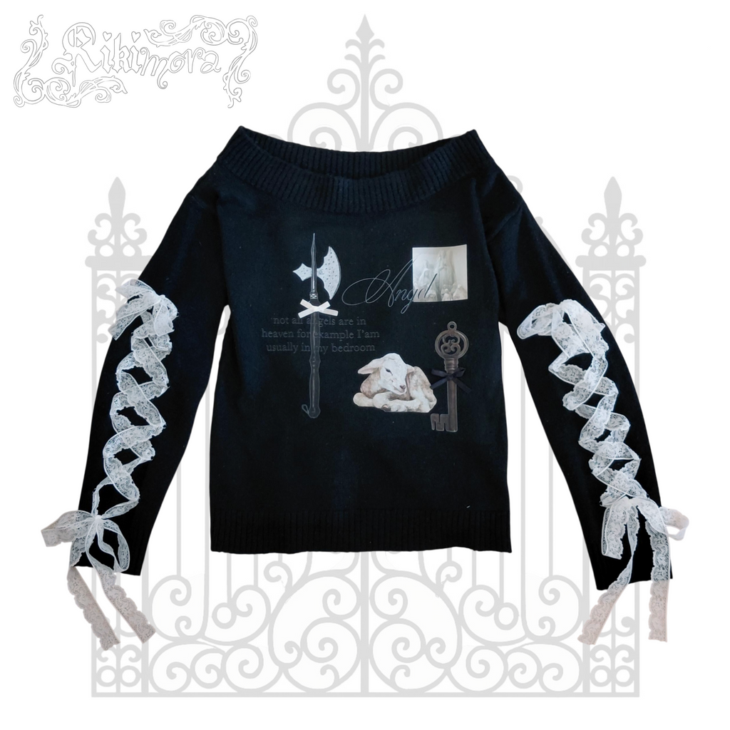 Minerva - 1/1 reworked off-shoulder sweater
