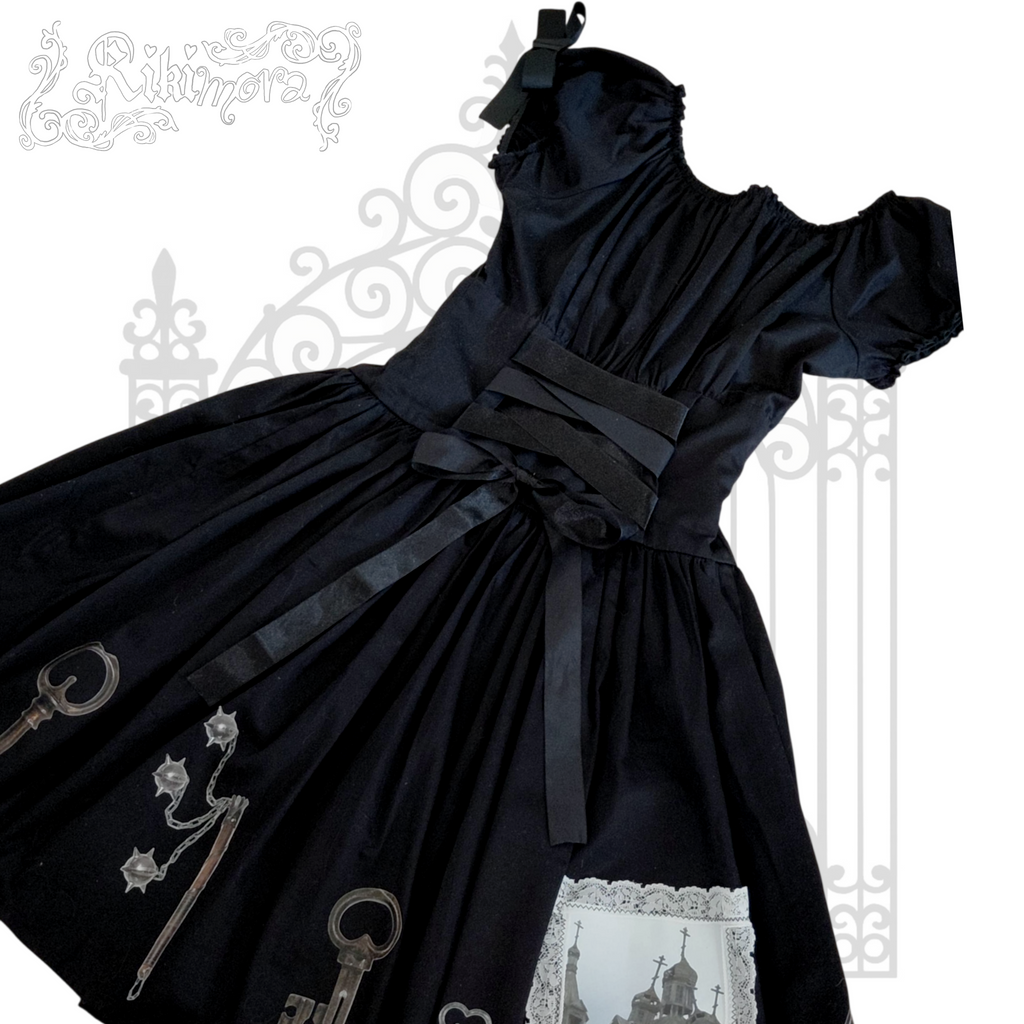 Mourning - 1/1 reworked gothic lolita dress