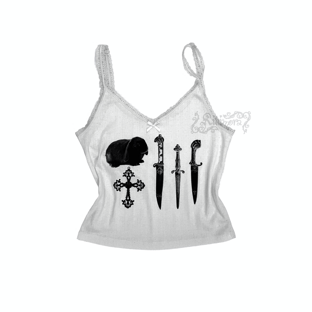 Velvet bunny & daggers - reworked top ₊ ⊹ ₍ᐢᐢ₎